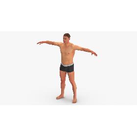 3D Male Human Body T Pose